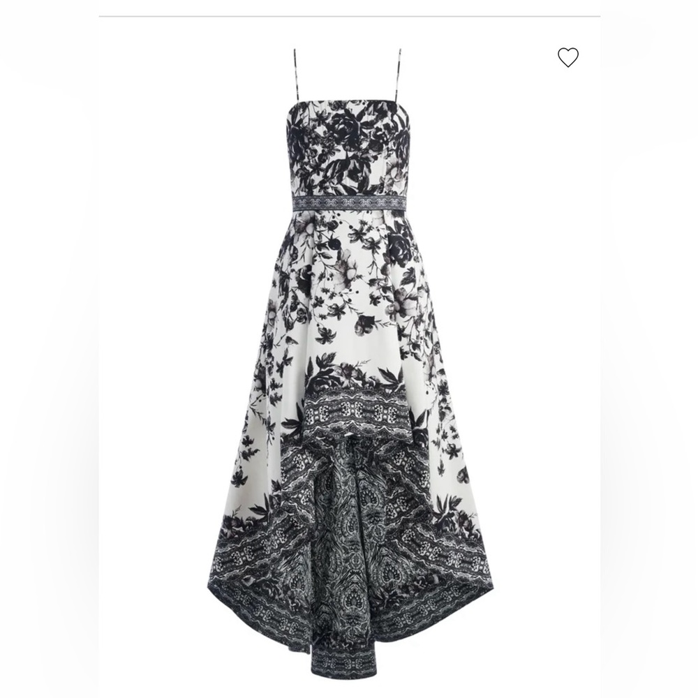 NWT!!! Alice & Olivia Florence High Low Gown Maxi w/Elevated Floral Print - Picture 6 of 15